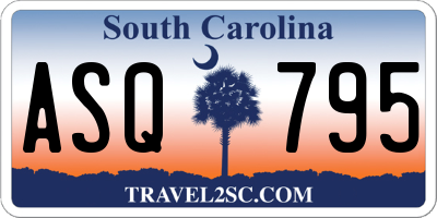 SC license plate ASQ795