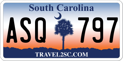 SC license plate ASQ797
