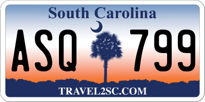 SC license plate ASQ799