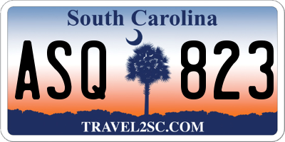 SC license plate ASQ823