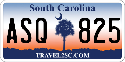 SC license plate ASQ825