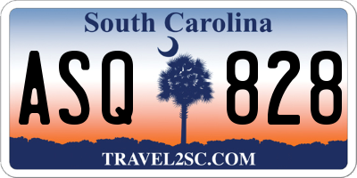 SC license plate ASQ828
