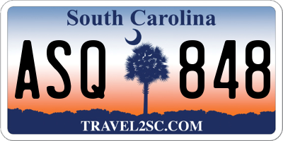 SC license plate ASQ848