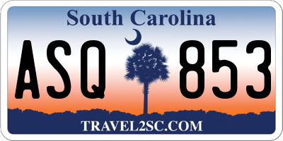 SC license plate ASQ853