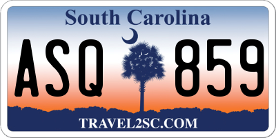 SC license plate ASQ859