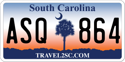 SC license plate ASQ864