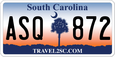 SC license plate ASQ872