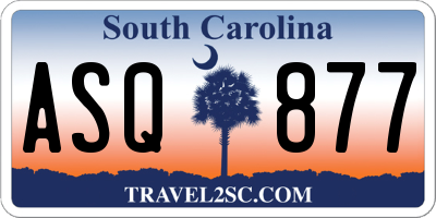 SC license plate ASQ877