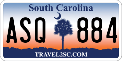 SC license plate ASQ884