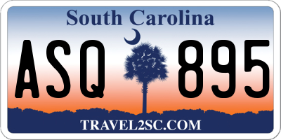 SC license plate ASQ895