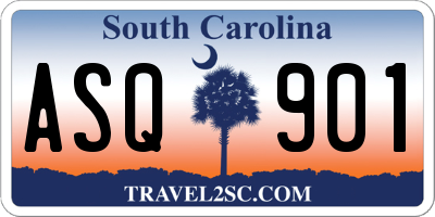 SC license plate ASQ901