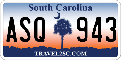 SC license plate ASQ943