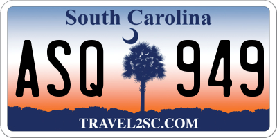 SC license plate ASQ949