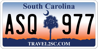 SC license plate ASQ977