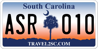 SC license plate ASR010