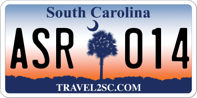 SC license plate ASR014