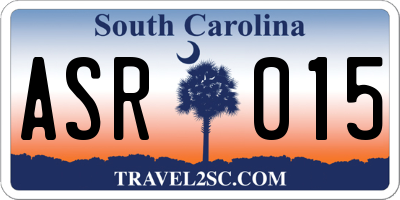 SC license plate ASR015