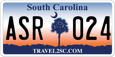 SC license plate ASR024