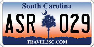 SC license plate ASR029