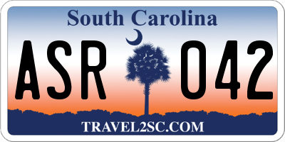 SC license plate ASR042