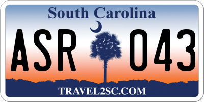 SC license plate ASR043