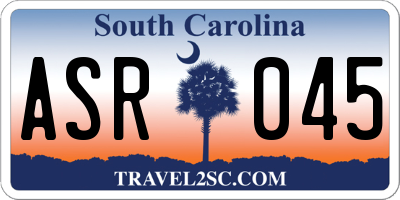 SC license plate ASR045