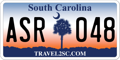 SC license plate ASR048