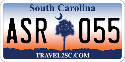 SC license plate ASR055