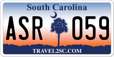 SC license plate ASR059