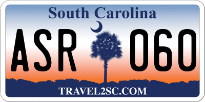 SC license plate ASR060