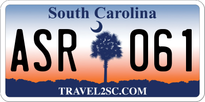 SC license plate ASR061