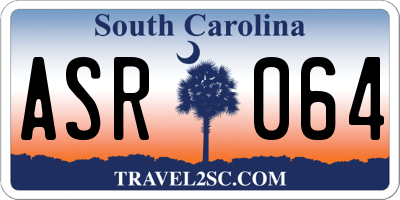 SC license plate ASR064