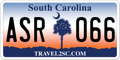 SC license plate ASR066