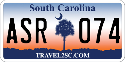 SC license plate ASR074