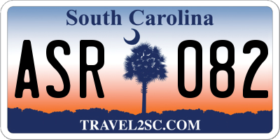 SC license plate ASR082
