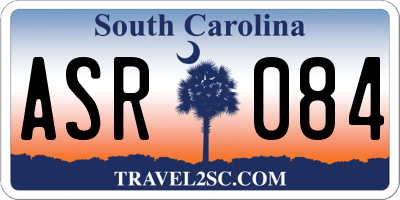 SC license plate ASR084