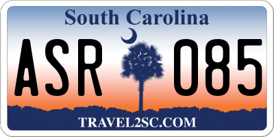 SC license plate ASR085