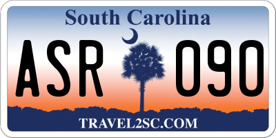 SC license plate ASR090