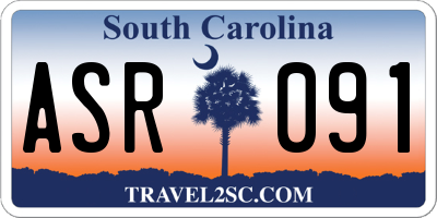 SC license plate ASR091