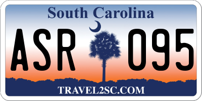 SC license plate ASR095