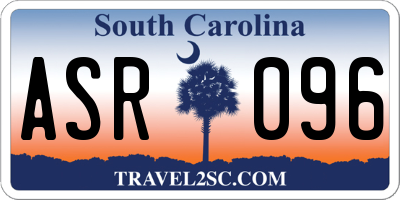 SC license plate ASR096
