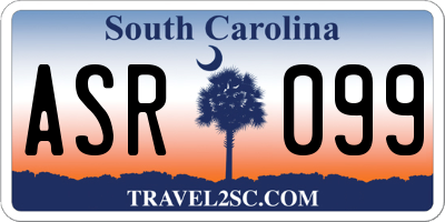 SC license plate ASR099