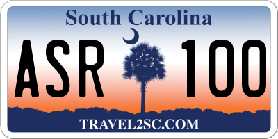 SC license plate ASR100