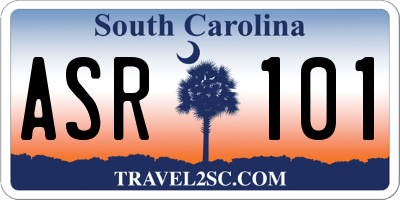 SC license plate ASR101