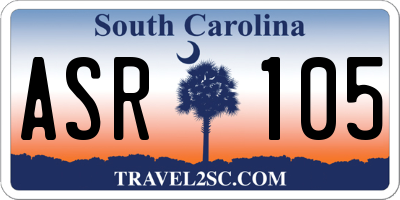 SC license plate ASR105