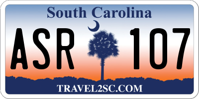 SC license plate ASR107