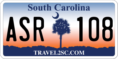 SC license plate ASR108