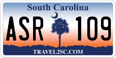 SC license plate ASR109
