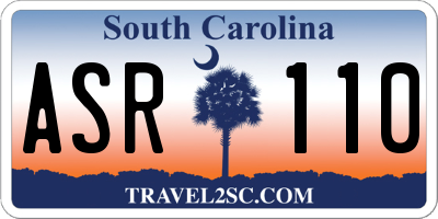 SC license plate ASR110