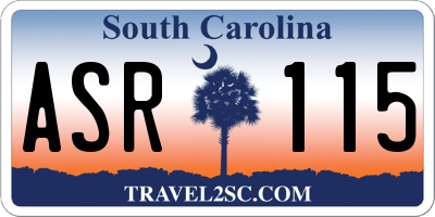 SC license plate ASR115